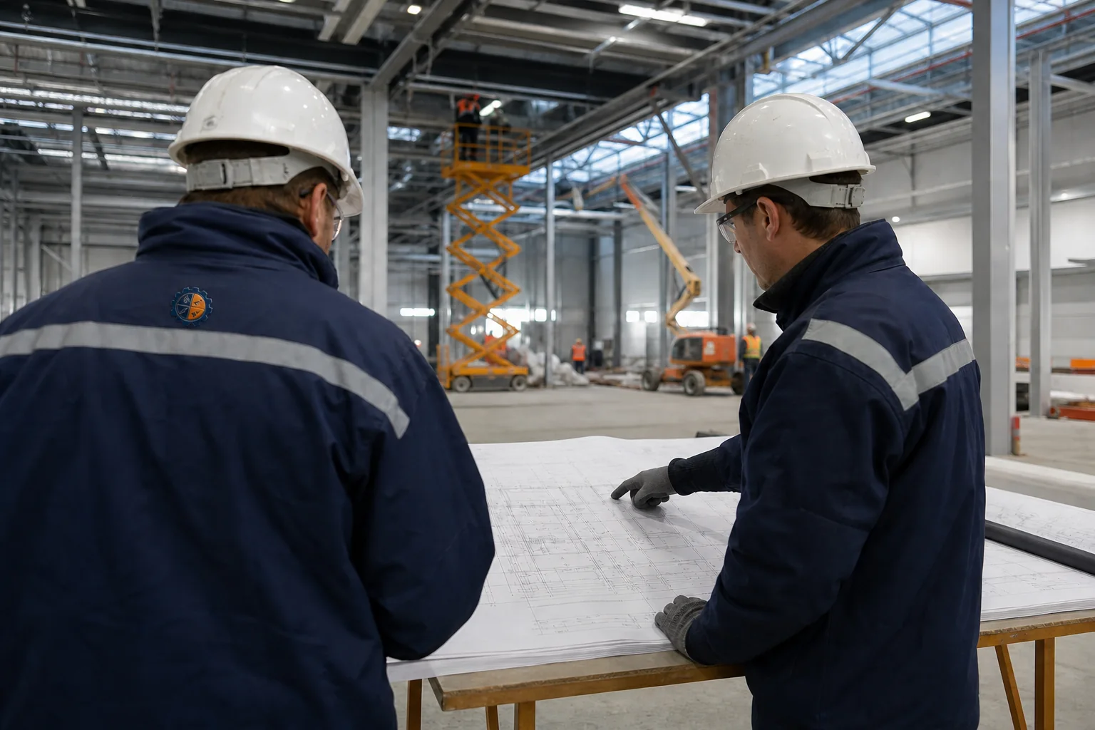 Coordinación técnica durante una reforma industrial