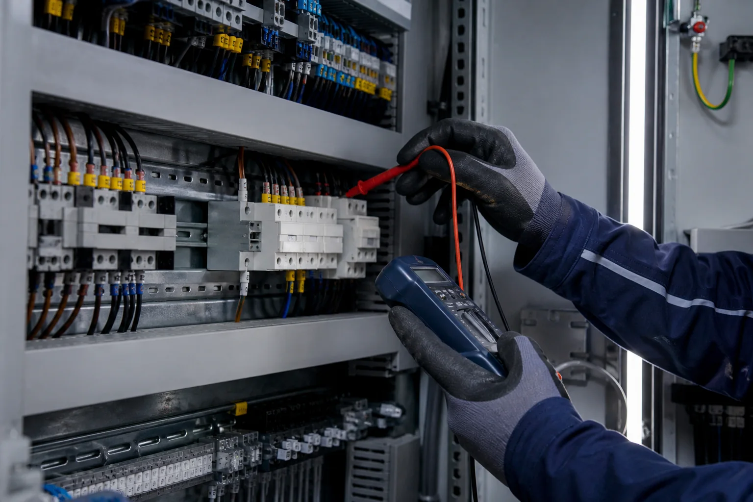 Inspección de instalación eléctrica industrial